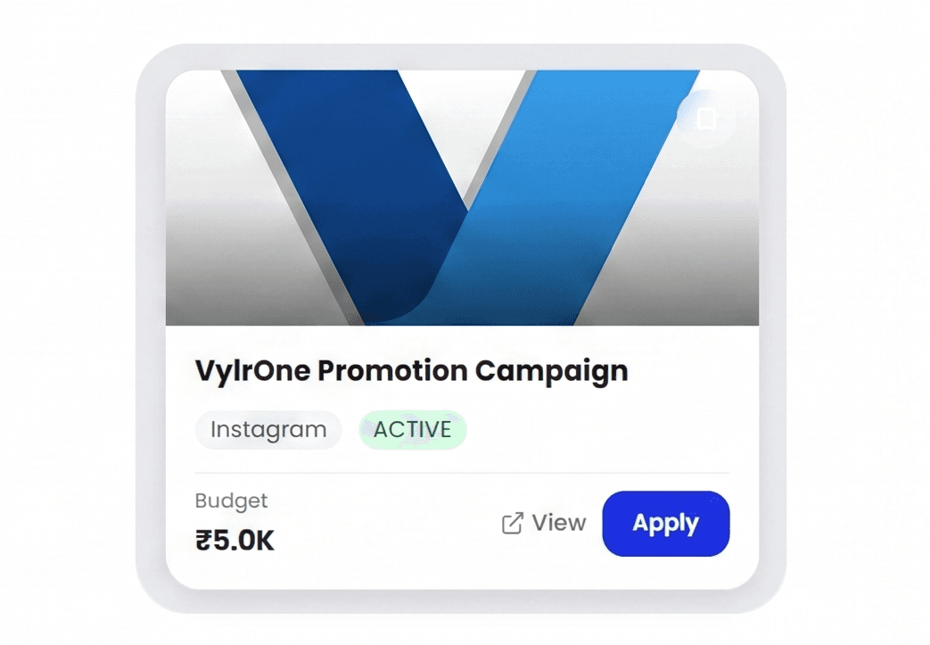 VyrlOne brand campaign card