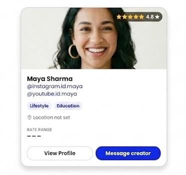 VyrlOne creator profile card