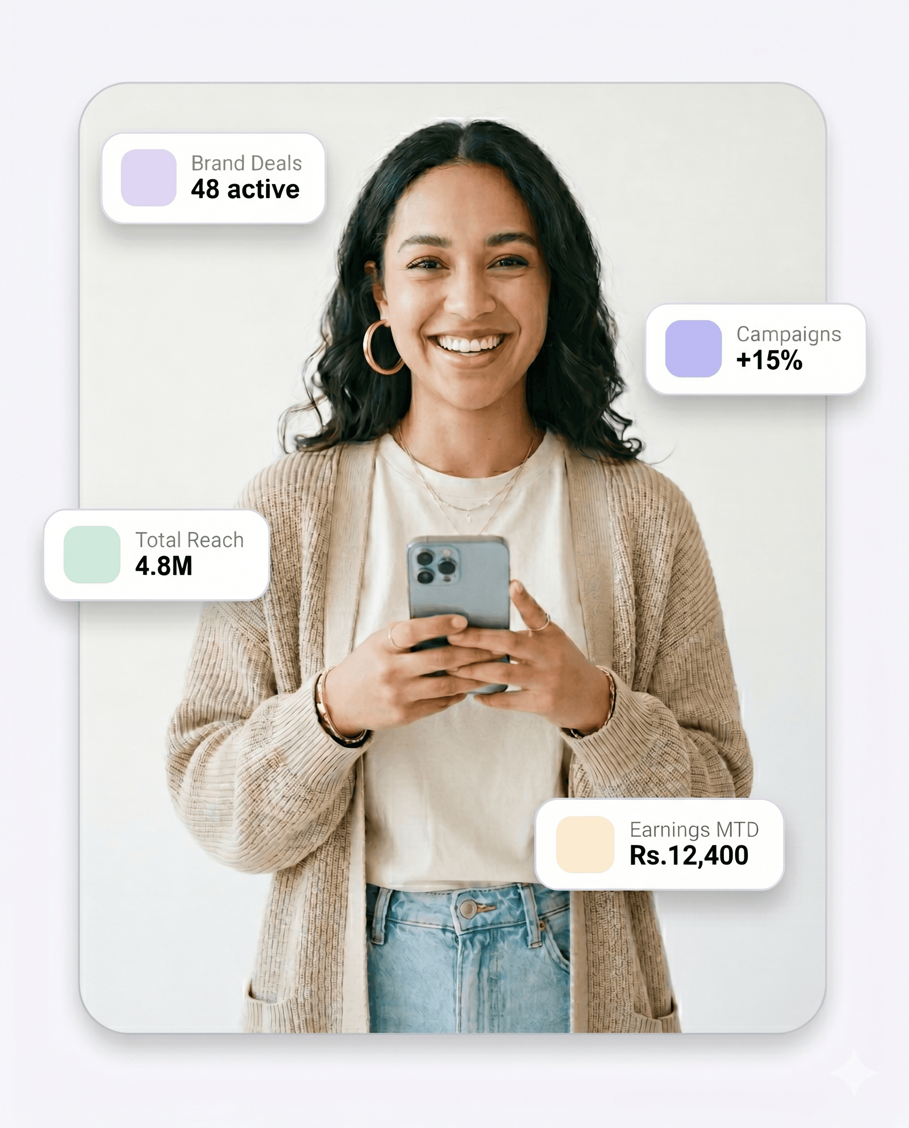 VyrlOne influencer marketing platform dashboard illustration